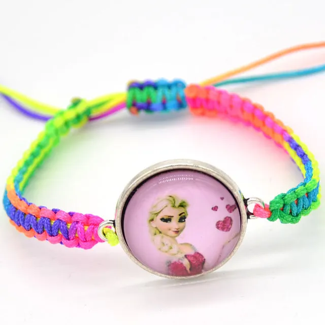 Fashion jewelry Chain Girls Heart Charm Bracelet Cartoon Kids Gift Bracelets For Women