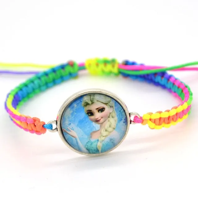 Fashion jewelry Chain Girls Heart Charm Bracelet Cartoon Kids Gift Bracelets For Women