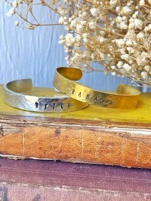 Fierce | Badass | Bitch | Slut | Feminist | Word Bracelets