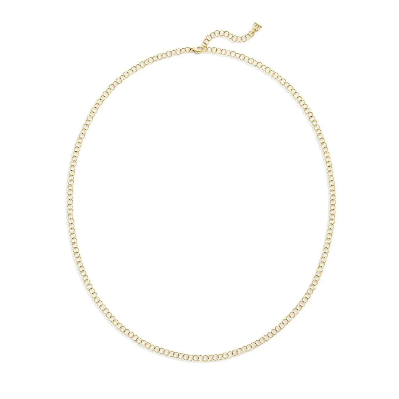 Fine 18K Yellow Gold Round Chain Necklace