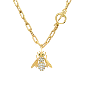 Fine Baby Rectangular Chain Necklace with Tusk Clasp
