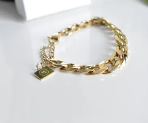 Flat Cuban Chain Bracelet