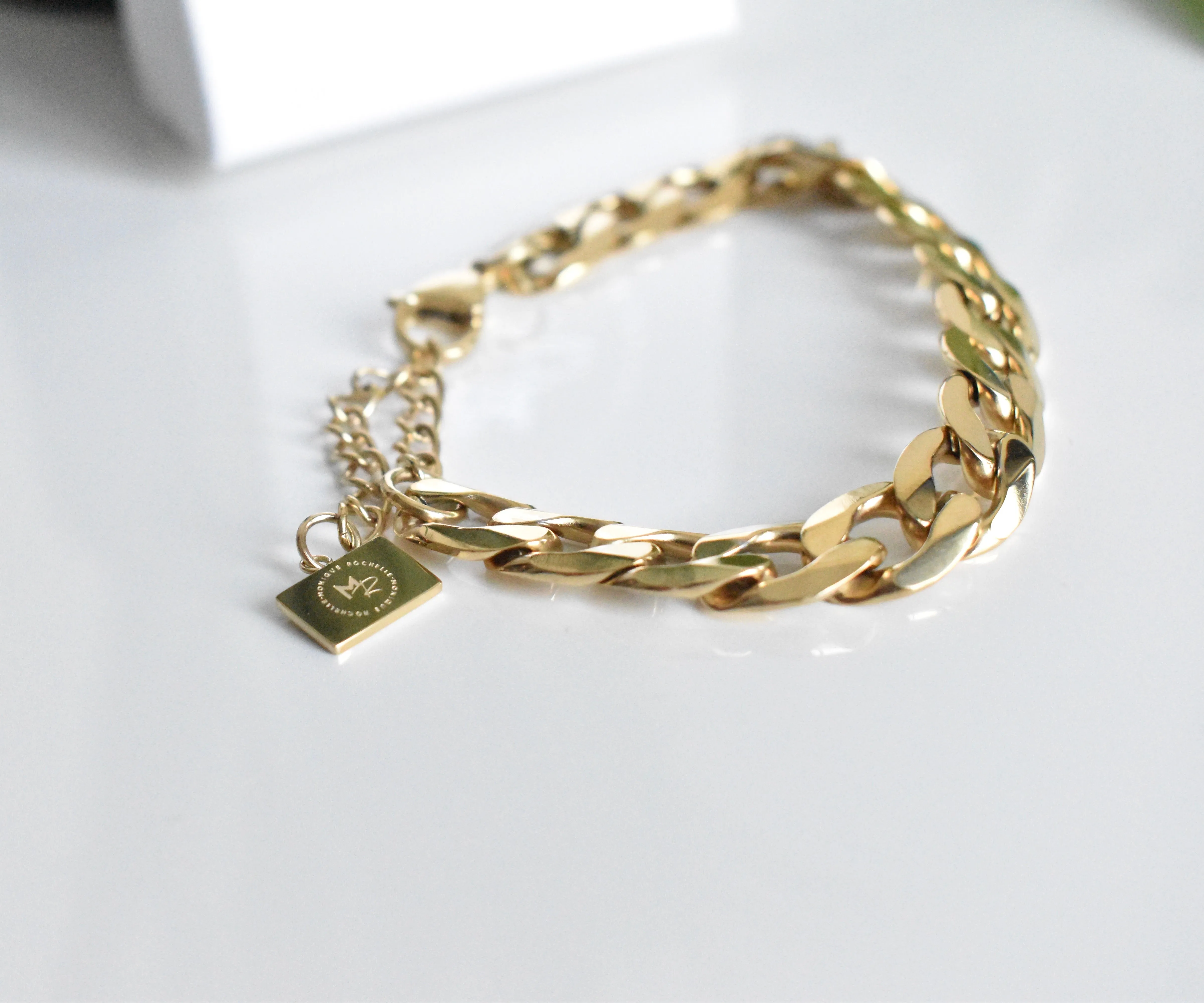 Flat Cuban Chain Bracelet