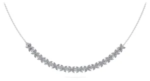 Flowers of Marquise Diamond Necklace with 7.36 ct.(finished) 4x2mm, 2.8mm