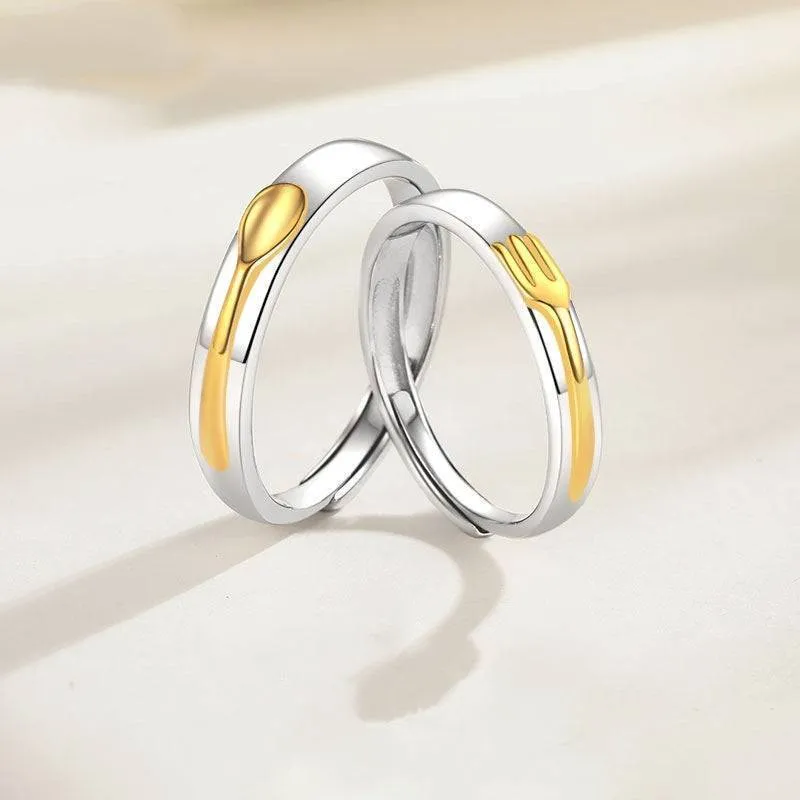 Fork & Spoon Matching Rings