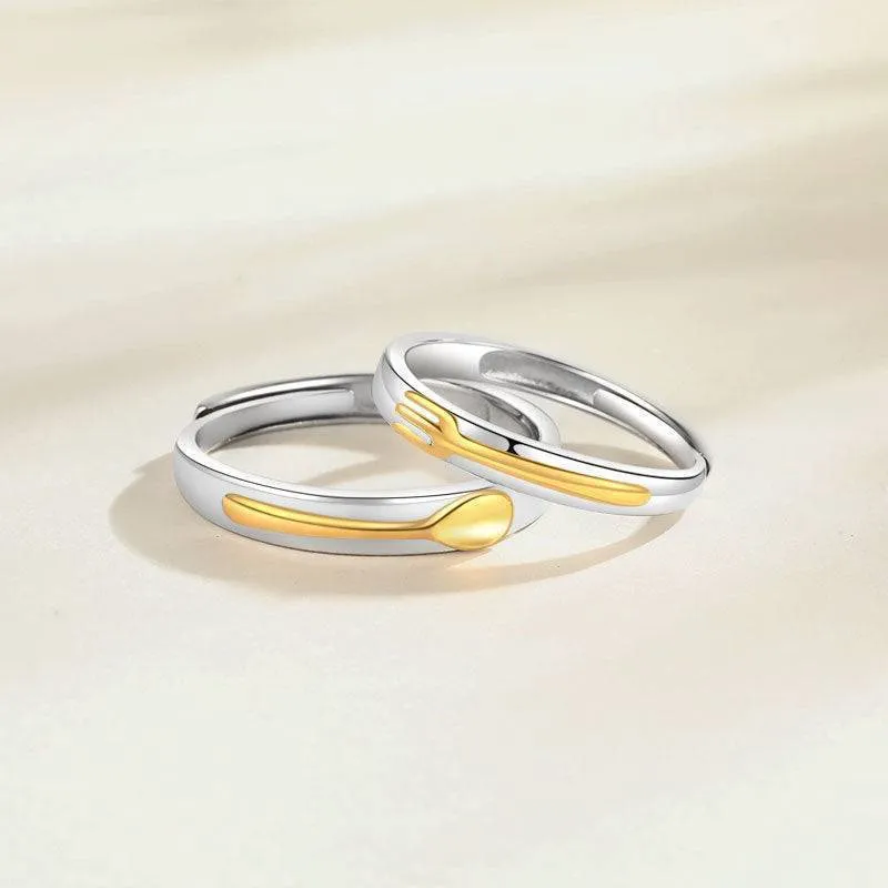 Fork & Spoon Matching Rings