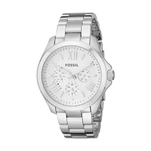 Fossil Cecile Silver Stainless Steel Silver Dial Quartz Watch for Ladies - AM4509