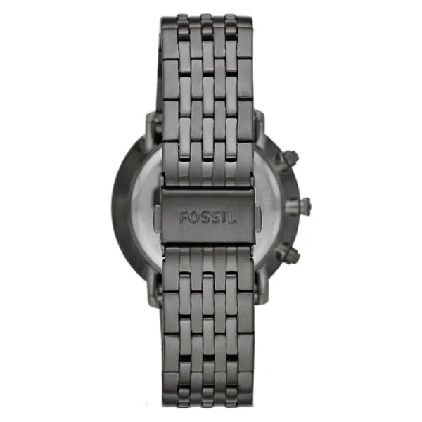 Fossil Chase Timer Smoke Stainless Steel Gray Dial Chronograph Quartz Watch for Gents - FS5490