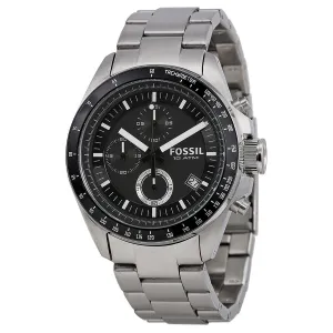 Fossil Decker Chronograph Black Dial Stainless Steel Men's Watch CH2600