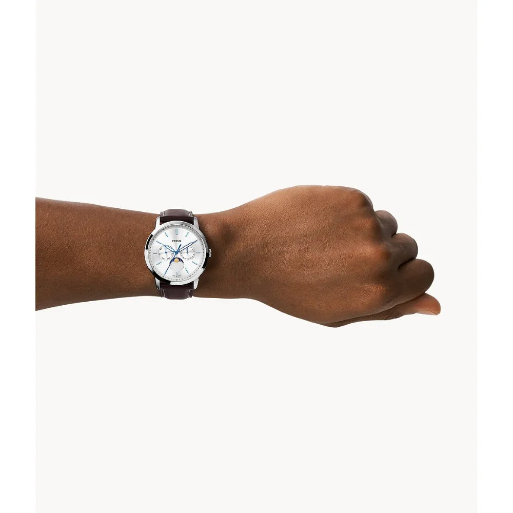 Fossil Neutra Men's  Moonphase Multifunction Brown Eco Leather Watch