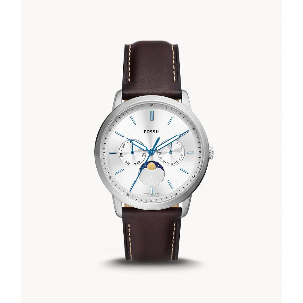 Fossil Neutra Men's  Moonphase Multifunction Brown Eco Leather Watch