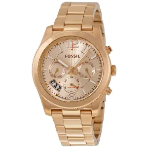 Fossil Perfect Boyfriend Multifunction Rose Dial Ladies Watch ES3885