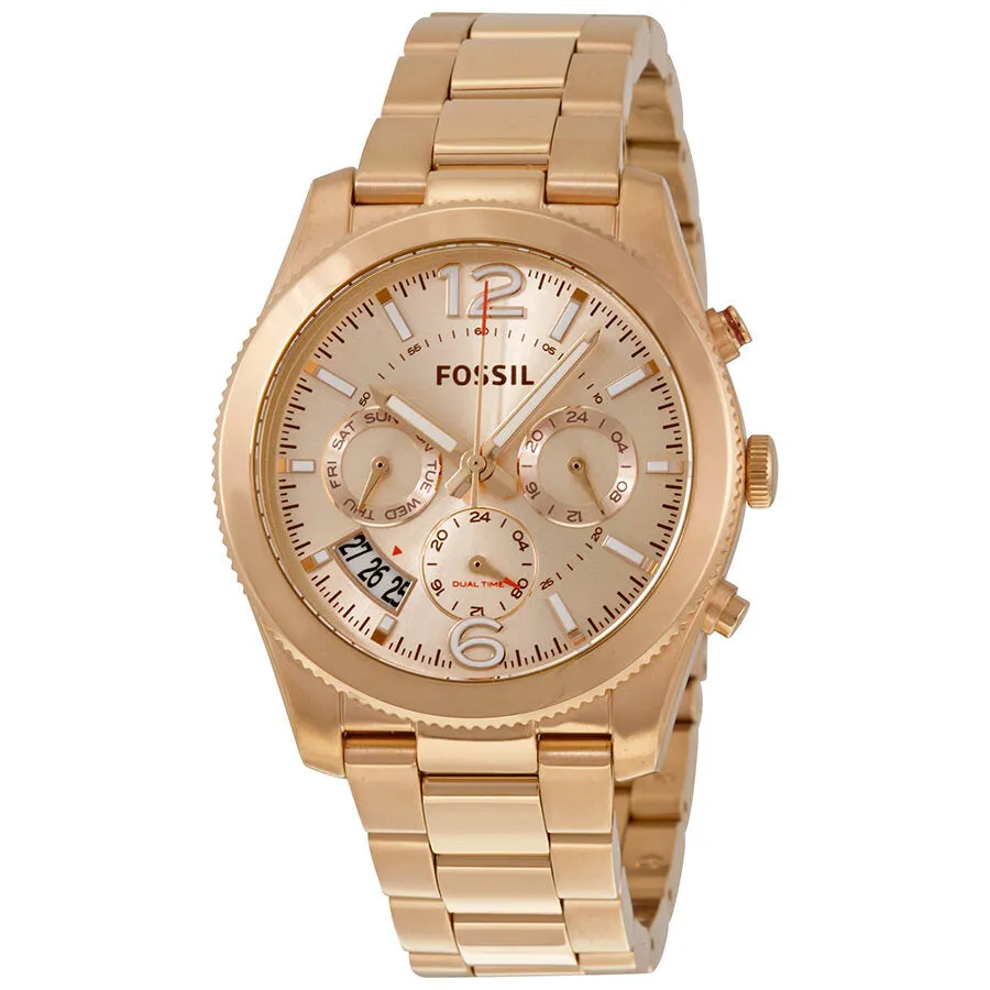 Fossil Perfect Boyfriend Multifunction Rose Dial Ladies Watch ES3885