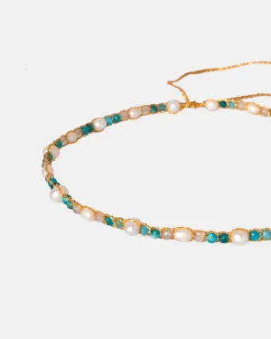 Fresh Water Pearl & Gemstone Temptation Choker | Gold