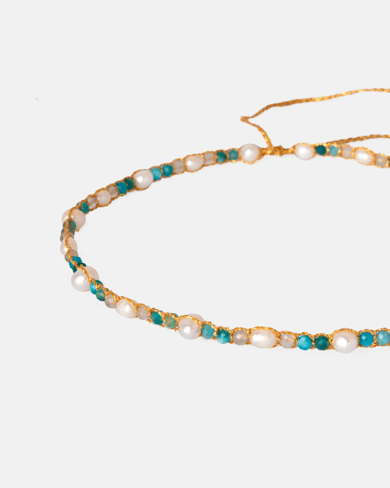 Fresh Water Pearl & Gemstone Temptation Choker | Gold
