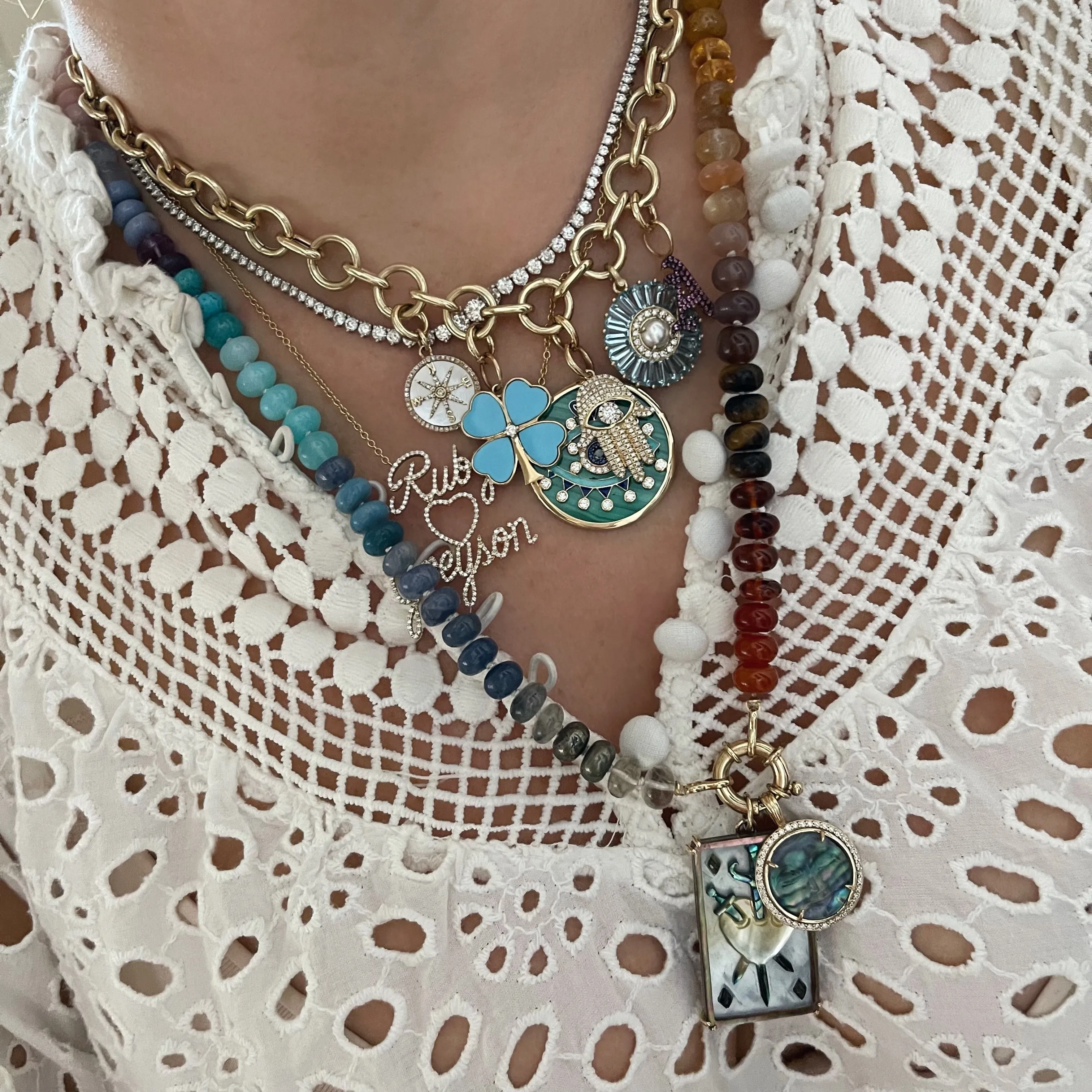 Full Circle Gold Link Chain Necklace