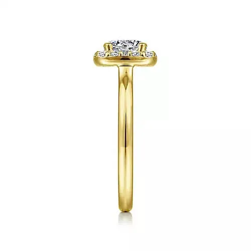 Gabriel & Co. Cushion Halo Round Diamond Engagement Ring ER6873Y44JJ