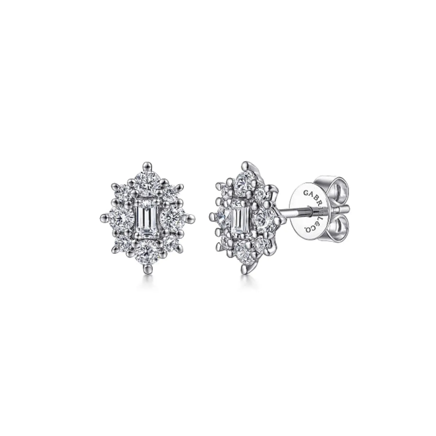 Gabriel & Co. Diamond Starburst Stud Earrings