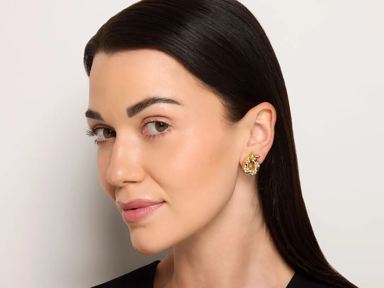 Gemlok Diamond Earrings in 18K