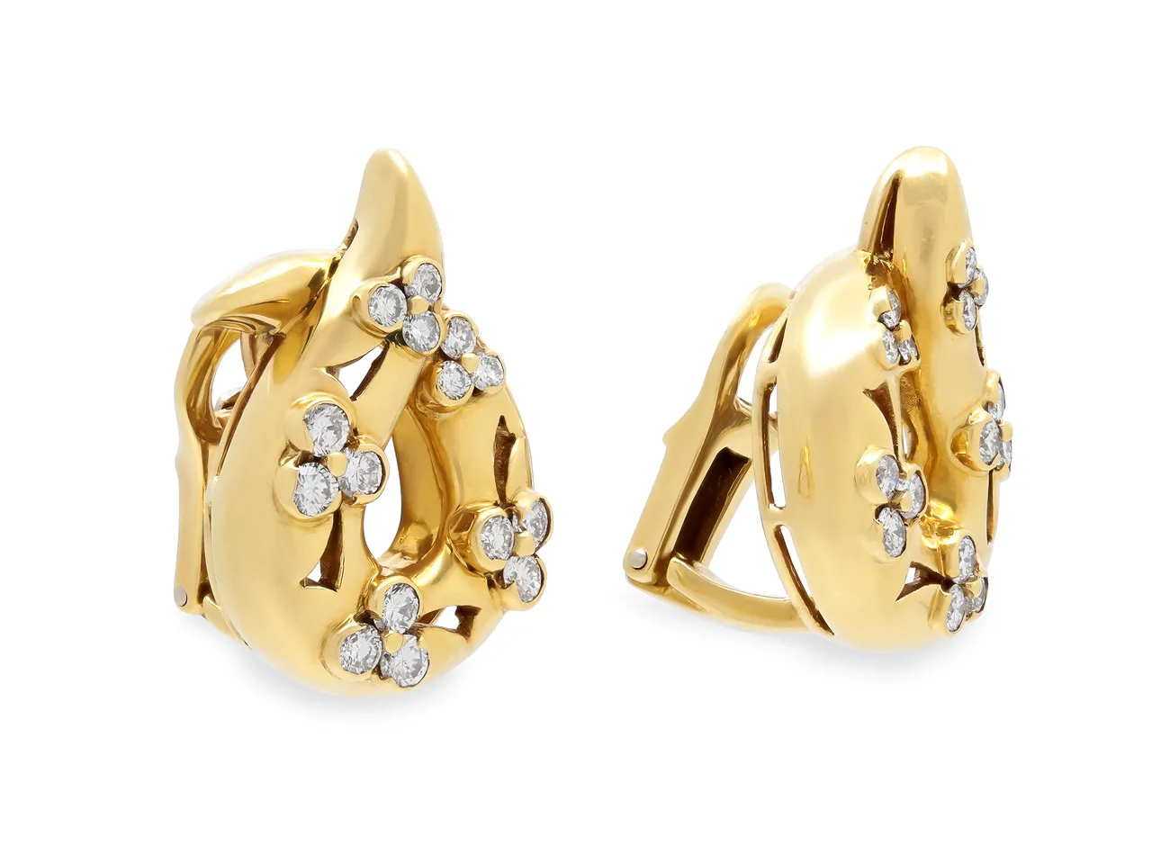 Gemlok Diamond Earrings in 18K