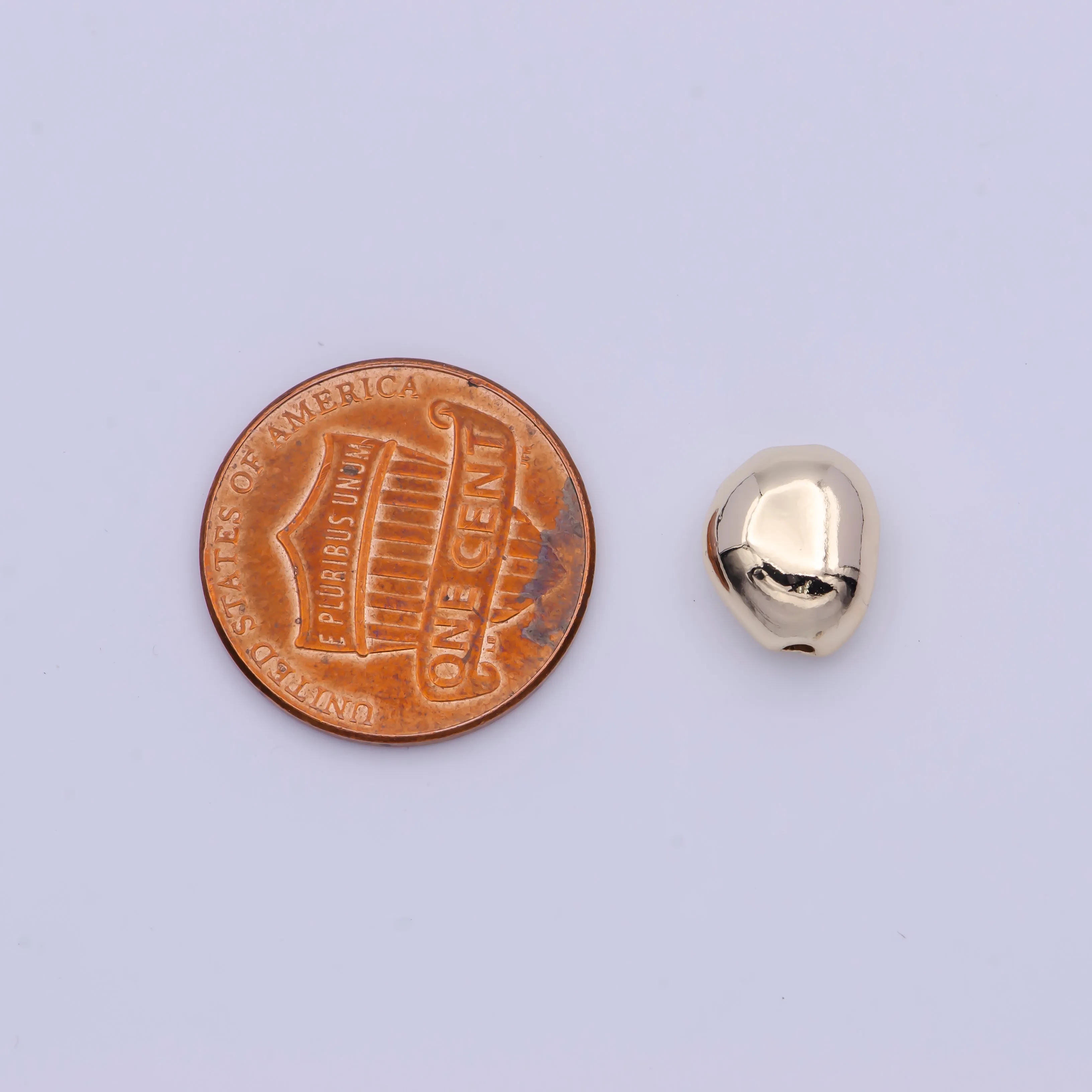 Geometric Oval Gold Jewelry Making Abstract Bead Findings G-621