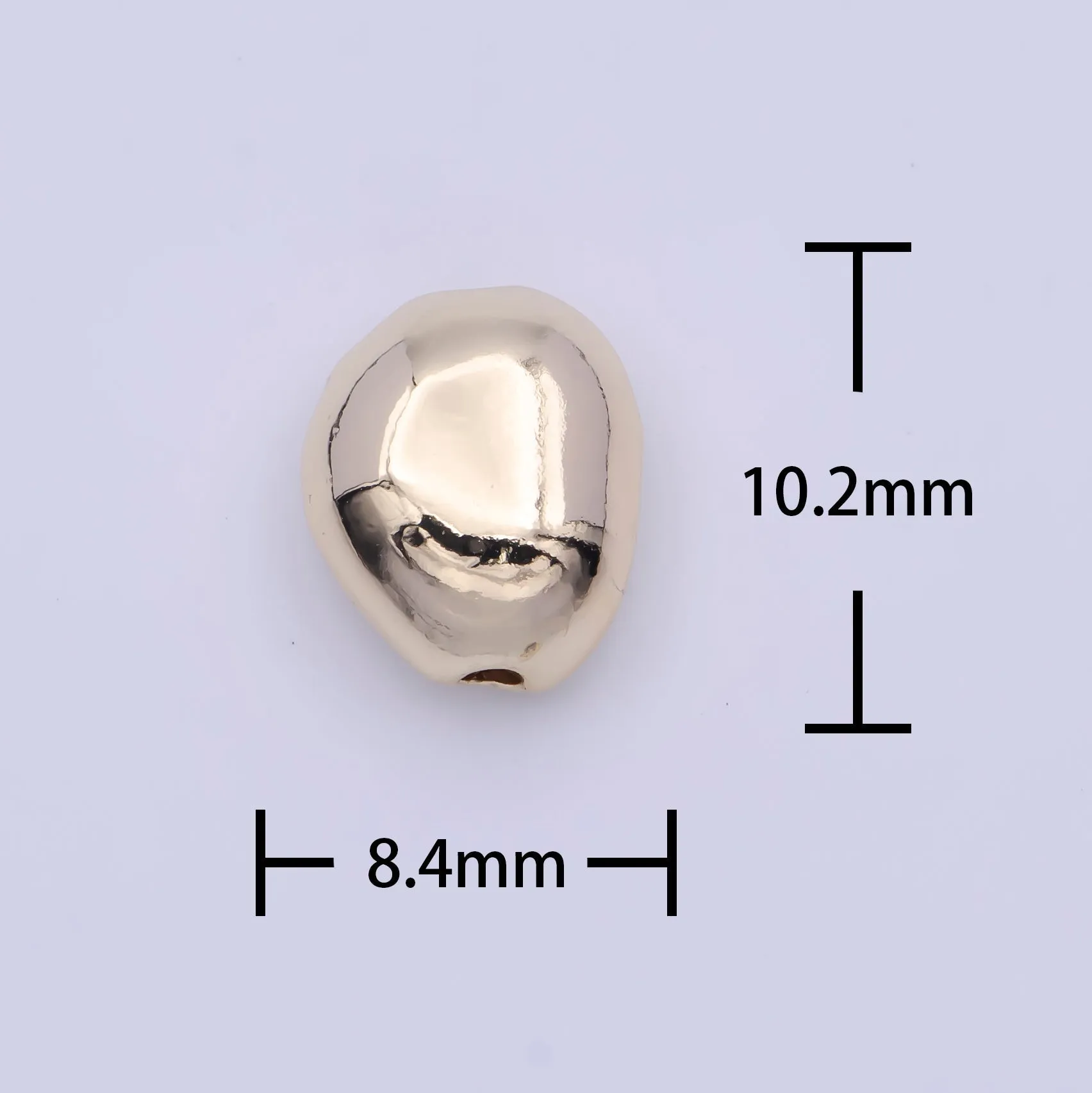 Geometric Oval Gold Jewelry Making Abstract Bead Findings G-621