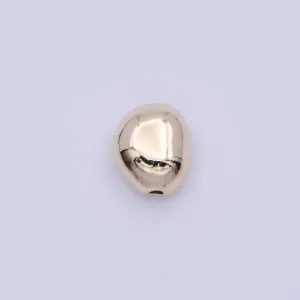 Geometric Oval Gold Jewelry Making Abstract Bead Findings G-621