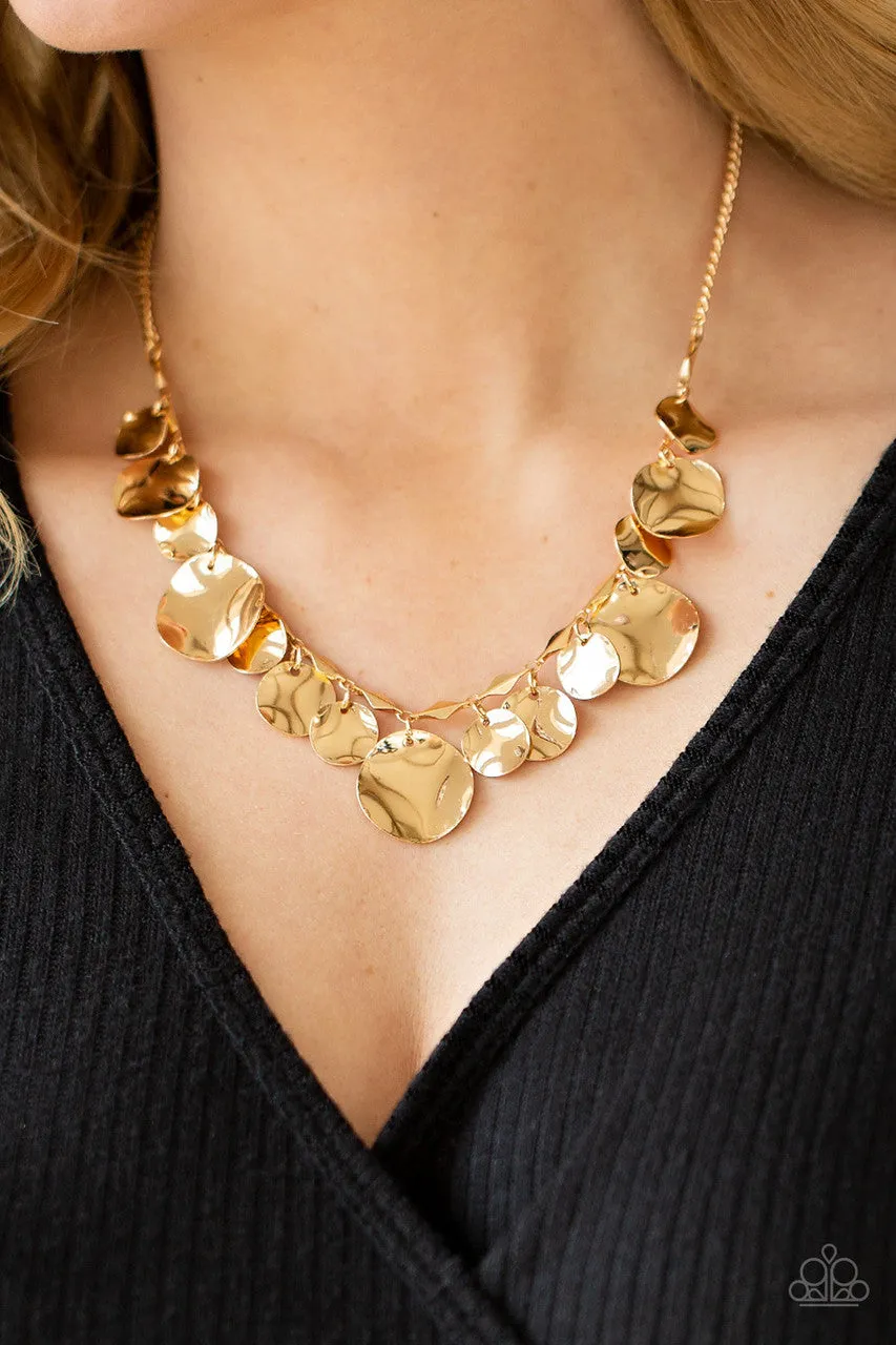 GLISTEN Closely Gold Paparazzi Necklace