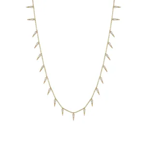 Gold & Diamond Large Fringe Necklace