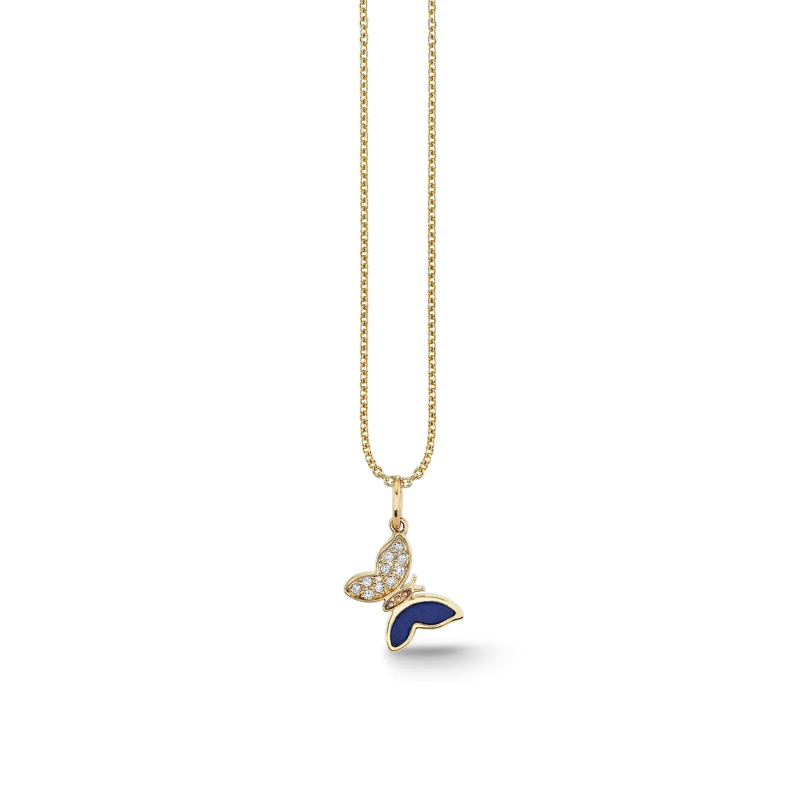 Gold & Diamond Tiny Butterfly Charm