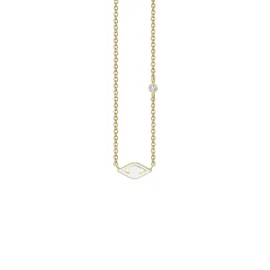 Gold & Enamel Mini Eye Necklace