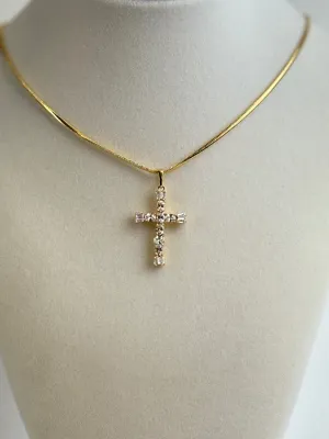 Gold Diamond Cross Necklaces
