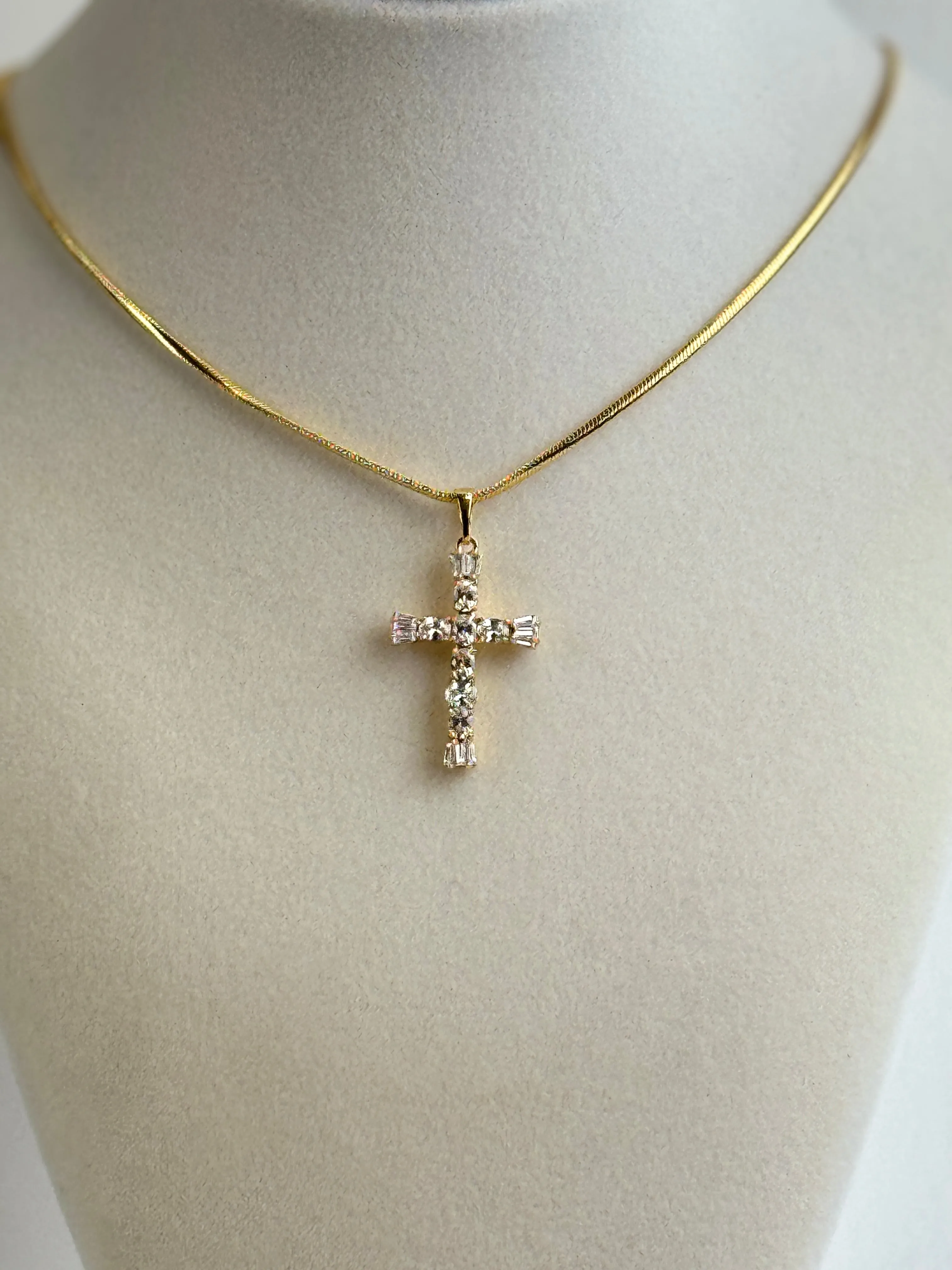 Gold Diamond Cross Necklaces