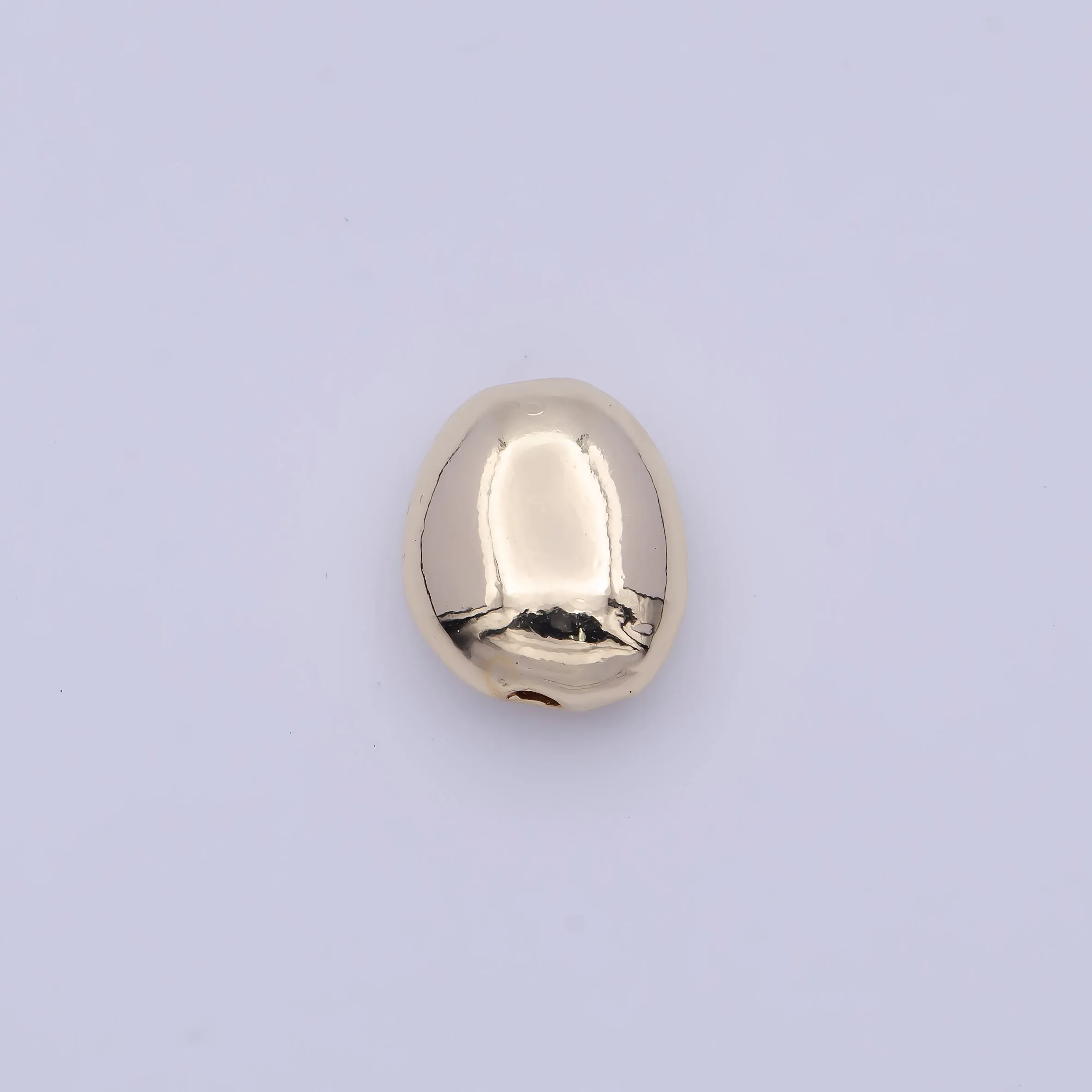 Gold Oval Geometric Spacer Bead Findings For Jewelry Making B-120