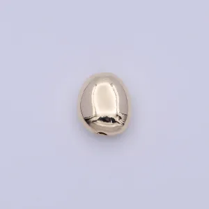 Gold Oval Geometric Spacer Bead Findings For Jewelry Making B-120