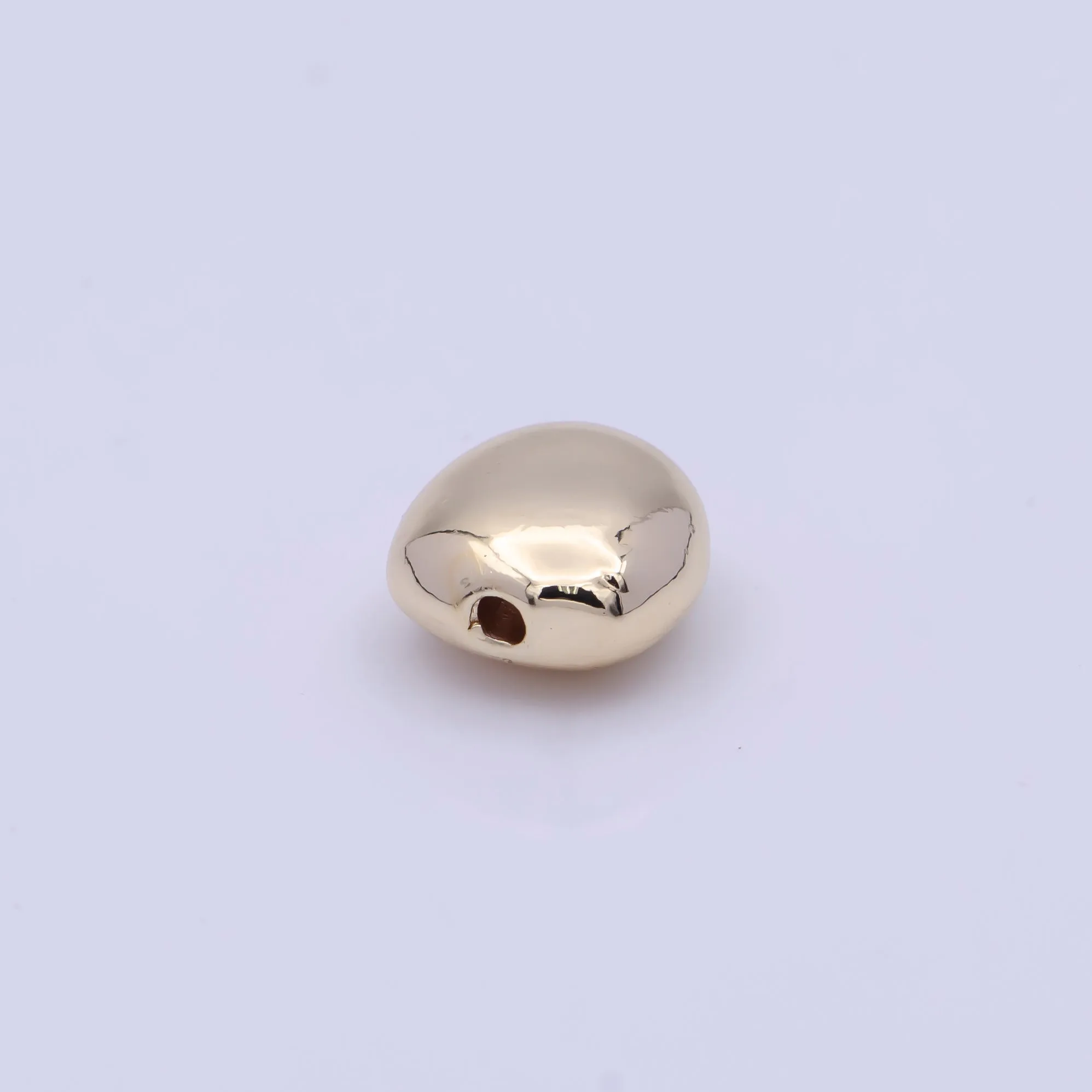 Gold Oval Geometric Spacer Bead Findings For Jewelry Making B-120
