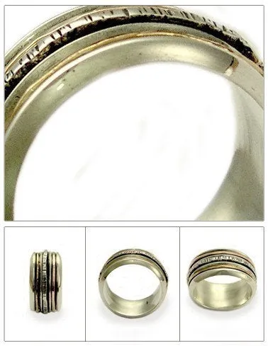 Gold Silver ring - Happily Ever After.