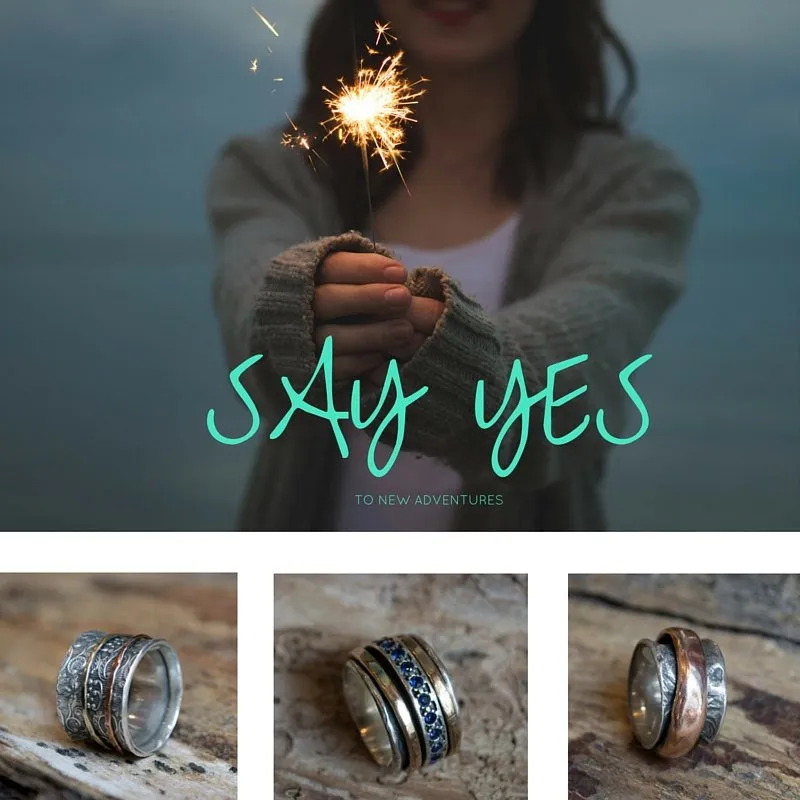 Gold Silver ring - Happily Ever After.