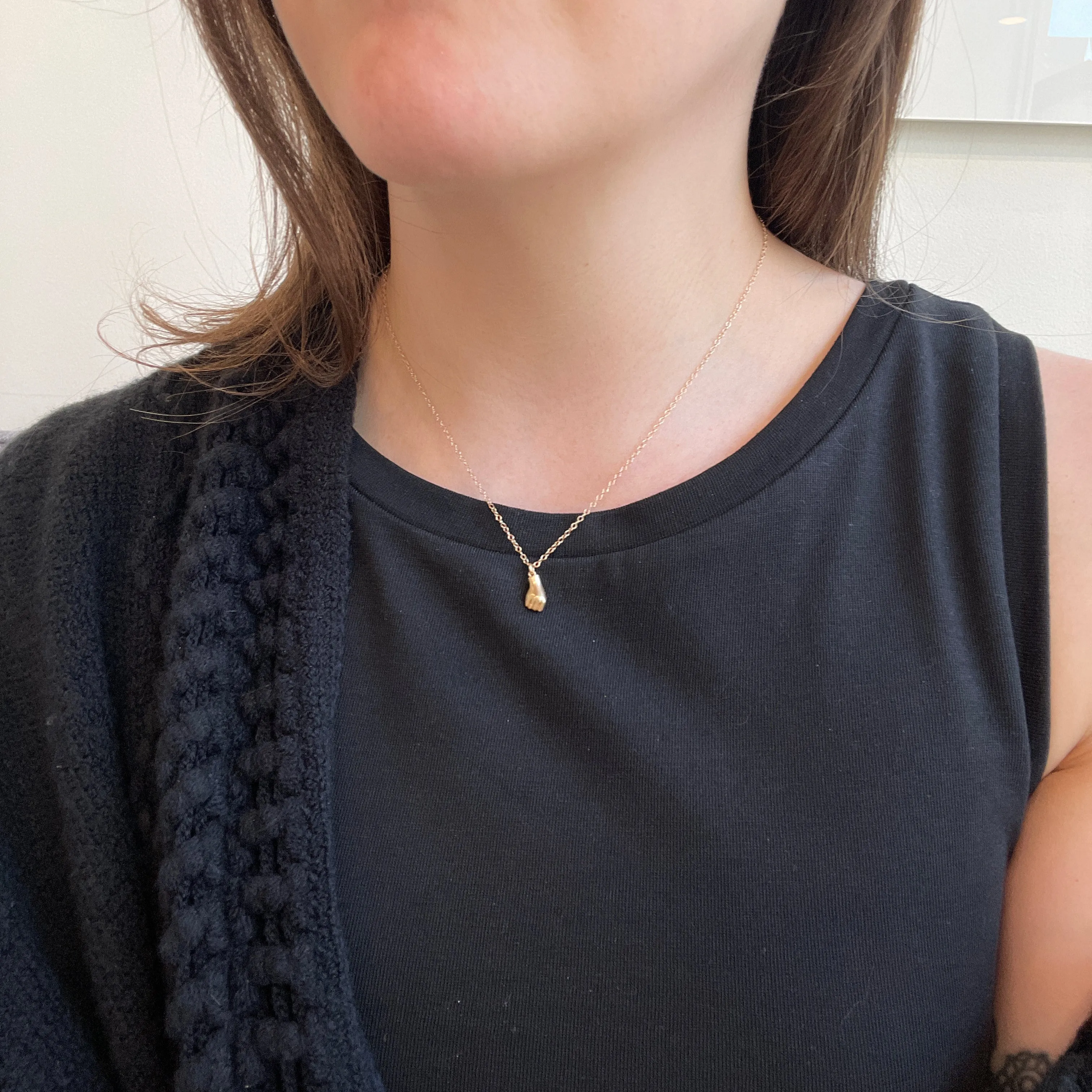 Golden Fist Necklace