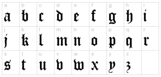 Gothic Initial Link Necklace