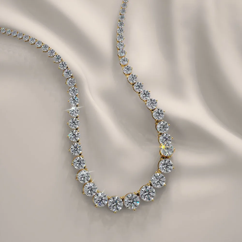 Graduated Red Carpet Lab-Grown Diamond Necklace with 14.06 ct.(finished)