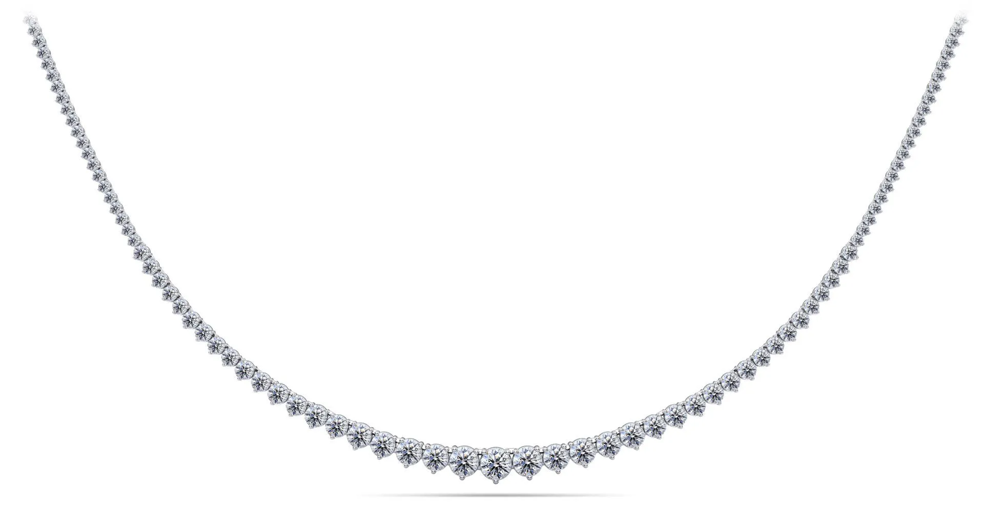 Graduated Red Carpet Lab-Grown Diamond Necklace with 14.06 ct.(finished)