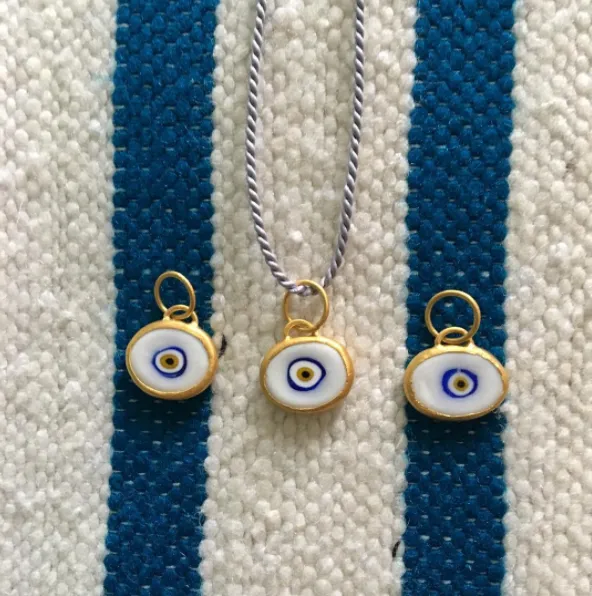 Green Protection Single JuJu Evil Eye Bracelet in 18K Gold