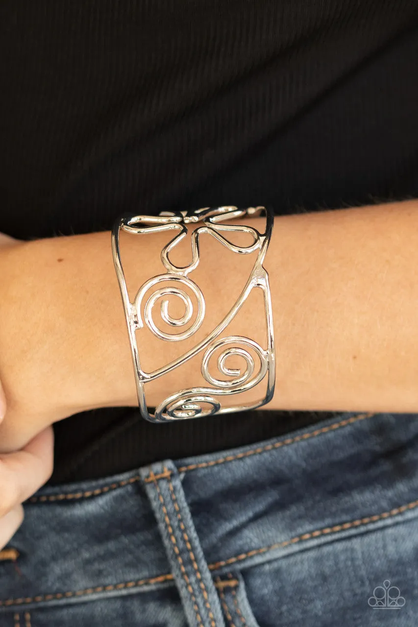 Groovy Sensations Silver Paparazzi Bracelet