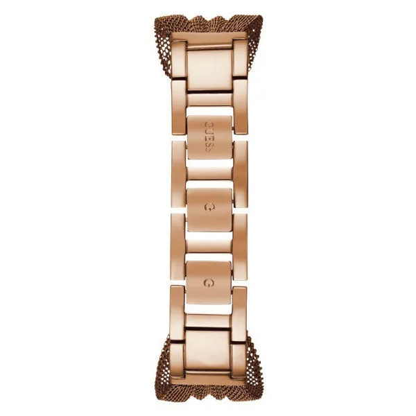 Guess Chiffon Rose Gold Stainless Steel Rose Gold Dial Quartz Watch for Ladies - W1083L3