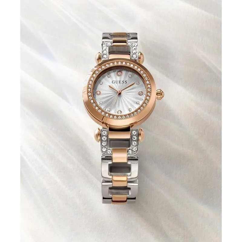 Guess Ladies 2-Tone Rose Gold Tone Analog Watch