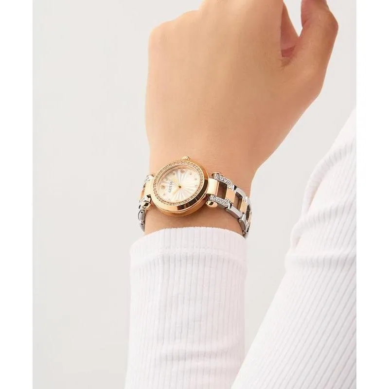 Guess Ladies 2-Tone Rose Gold Tone Analog Watch