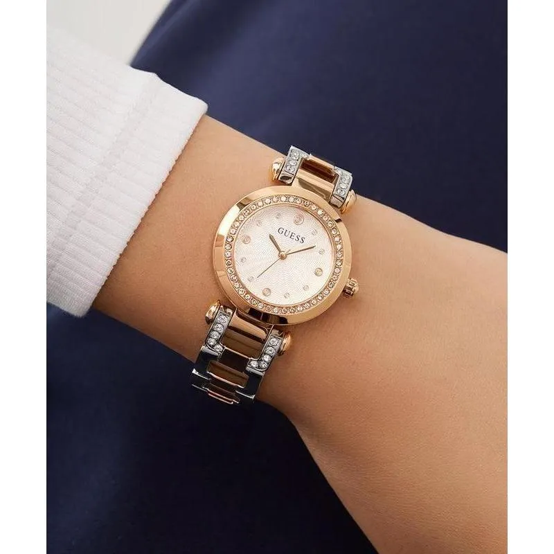 Guess Ladies 2-Tone Rose Gold Tone Analog Watch