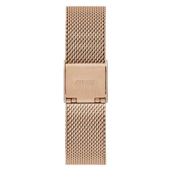 Guess Tapestry Rose Gold Mesh Bracelet Rose Gold Dial Quartz Watch for Ladies - GW0354L3