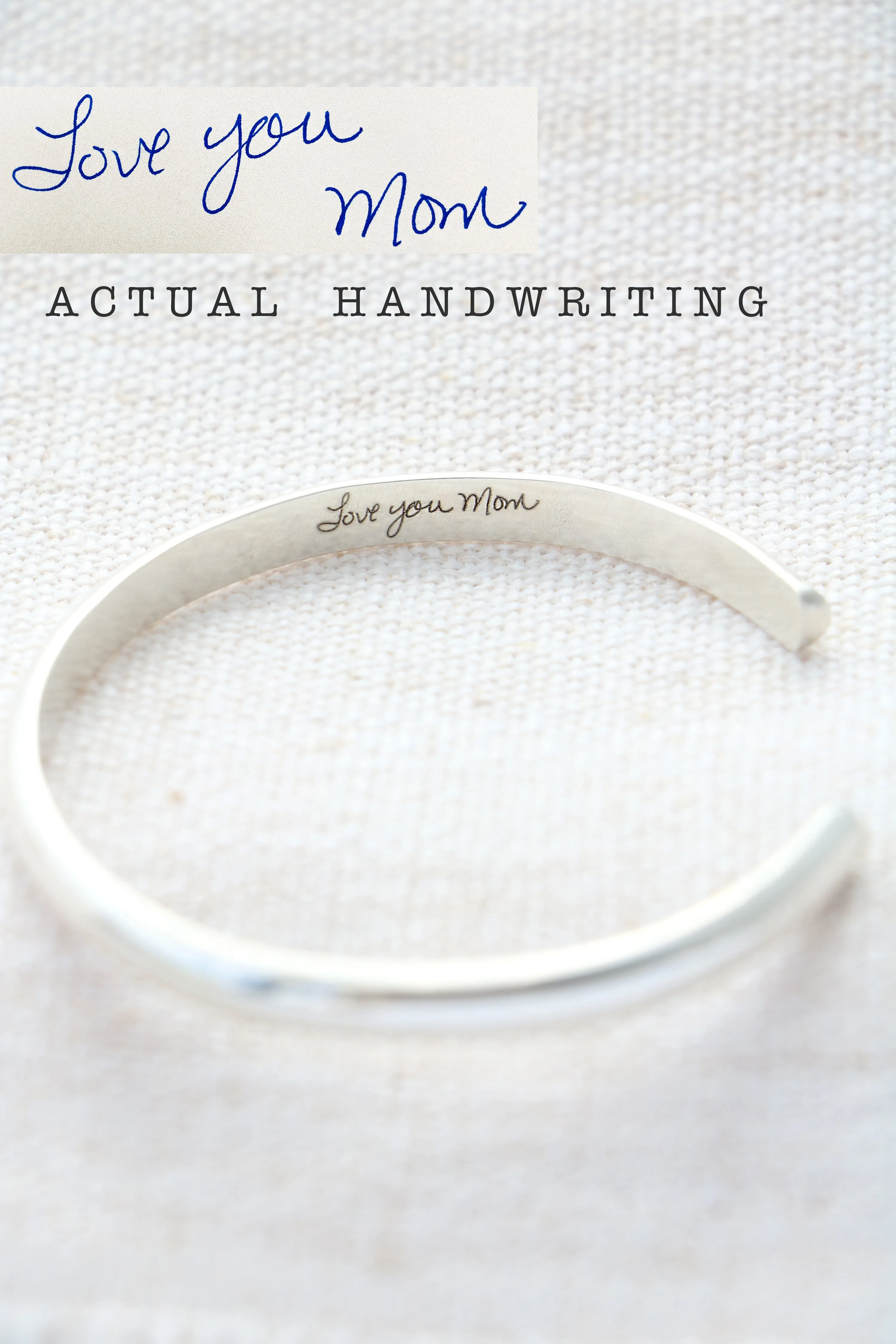 handwriting cuff bracelet { silver   gold }
